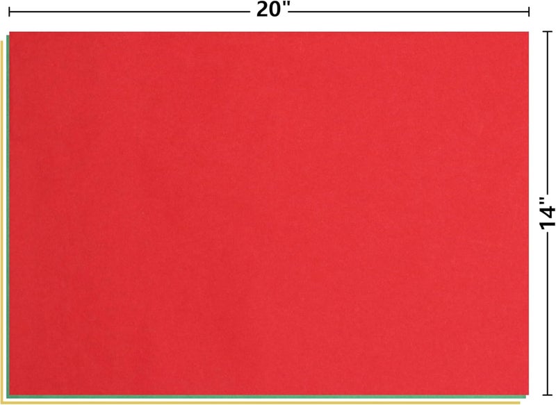 ROSYJUNE 120 Sheets Christmas Tissue Paper for Gift Bags, 20" x 14" Red Green Gold White Wrapping Tissue Paper for Gifts Holiday Decoration DIY Craft - Image 2